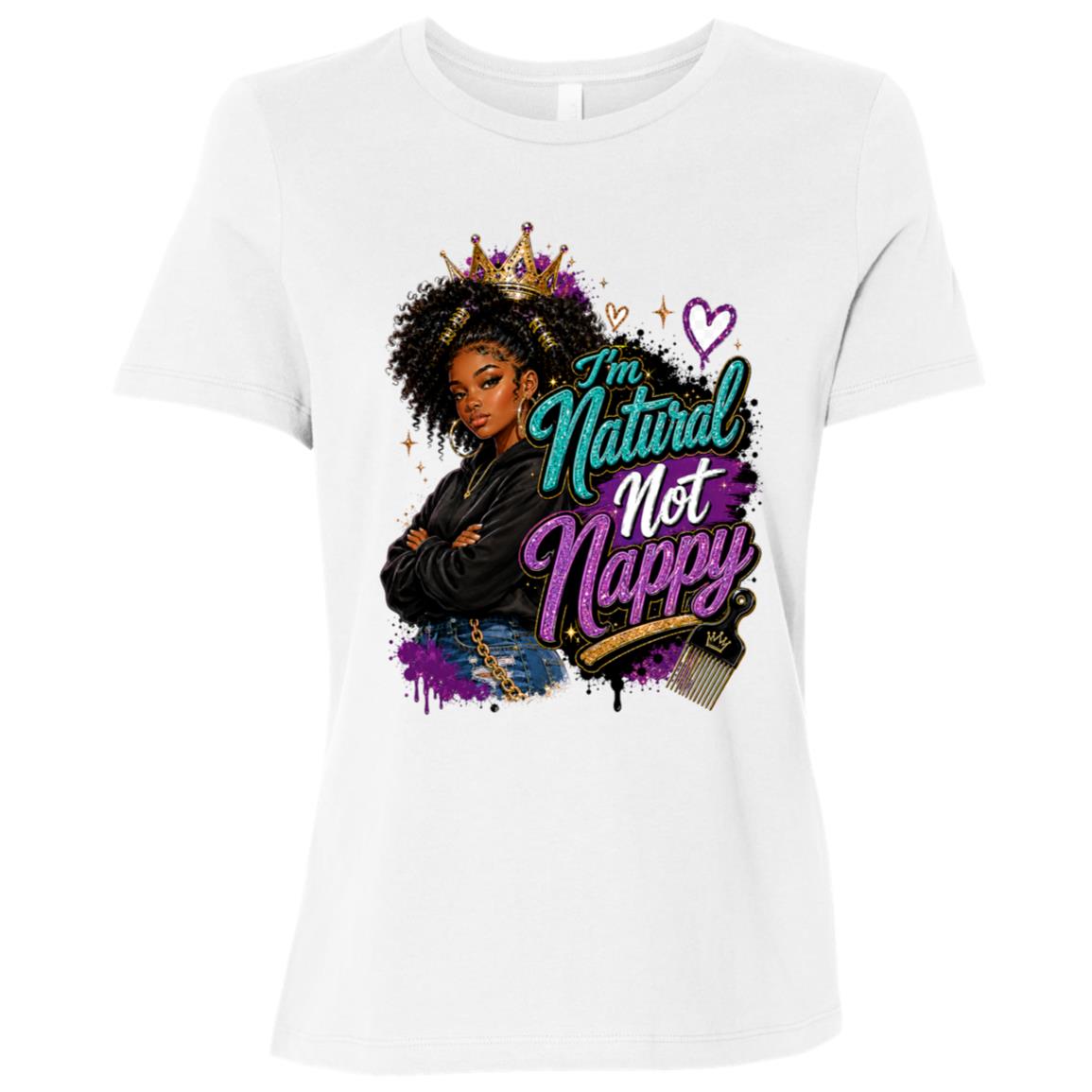 Natural Not Nappy Riley's Way natural hair tee artwork