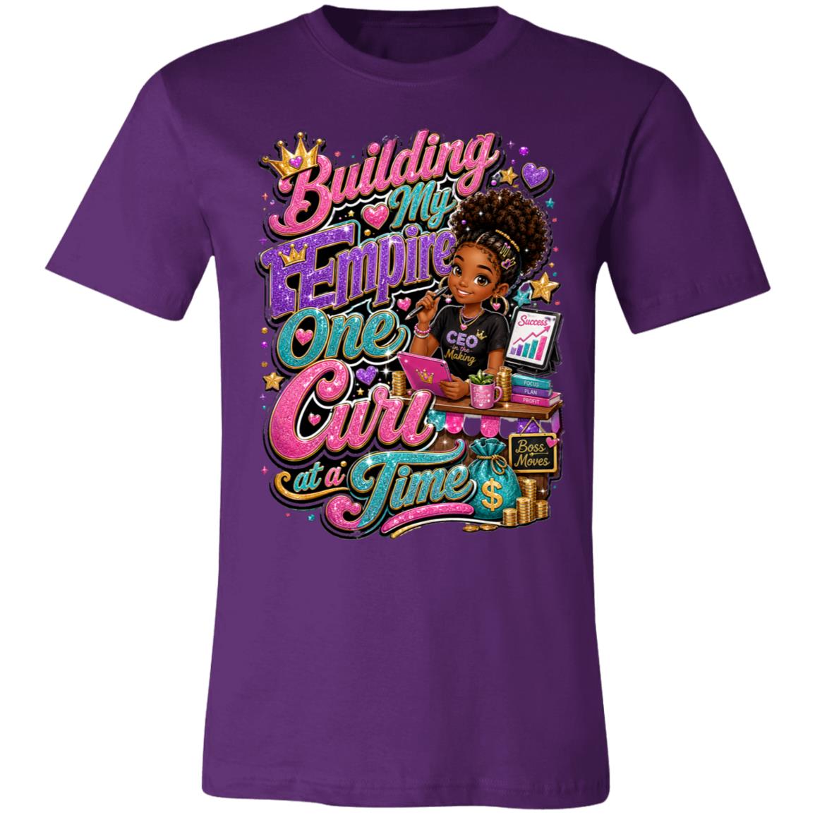 Entrepreneur career tee for girls Ages 13-16 with natural hair pride by Riley's Way