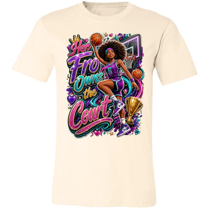 Basketball career tee for girls Ages 13-16 with natural hair pride by Riley's Way