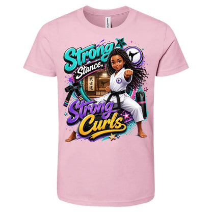 Karate career tee for girls Ages 10-12 with natural hair pride by Riley's Way