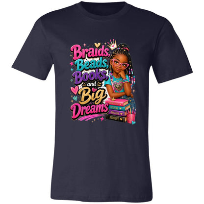 Braids, Beads, Books, and Big Dreams Riley's Way natural hair tee artwork