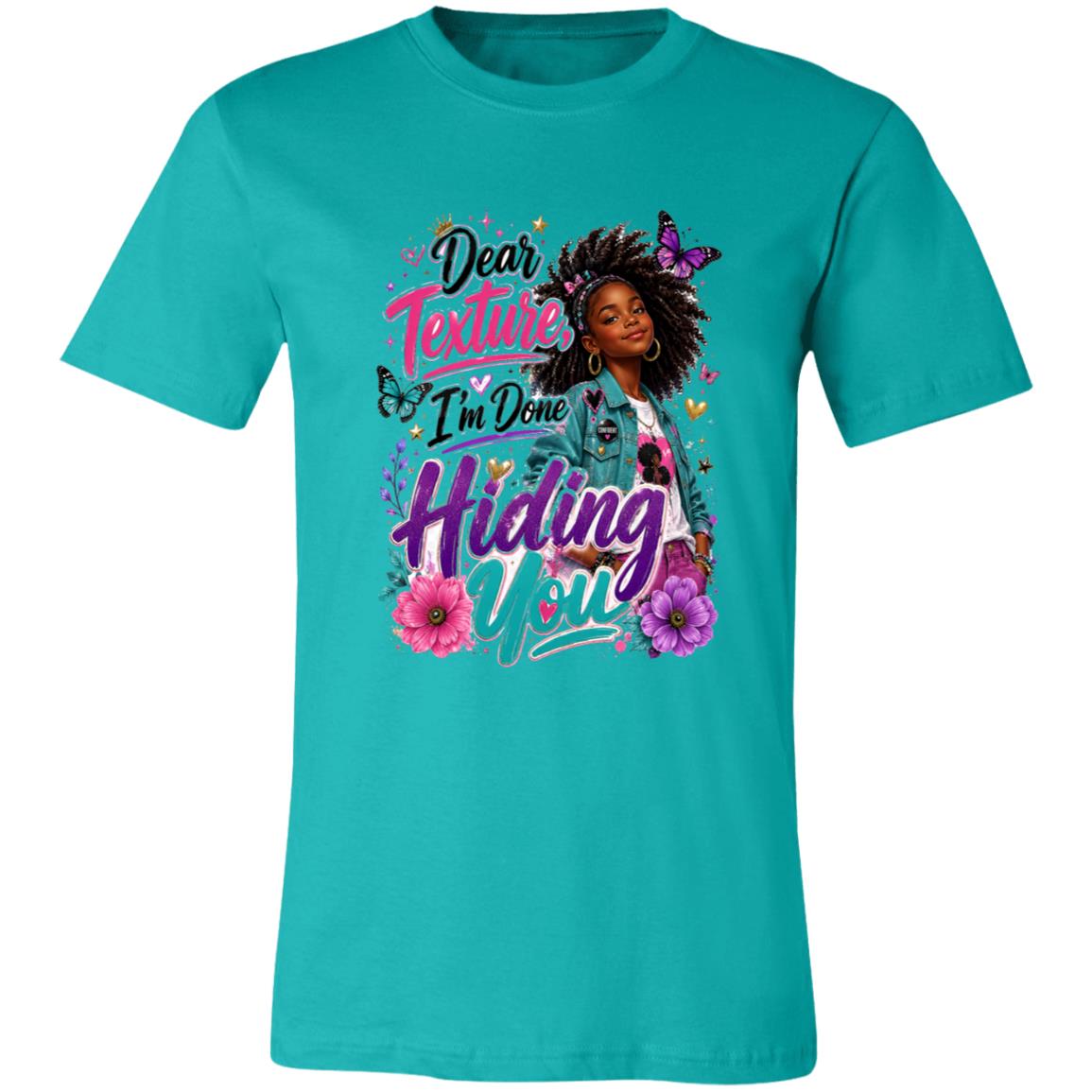 Dear Texture, I'm Done Hiding You Riley's Way natural hair tee artwork