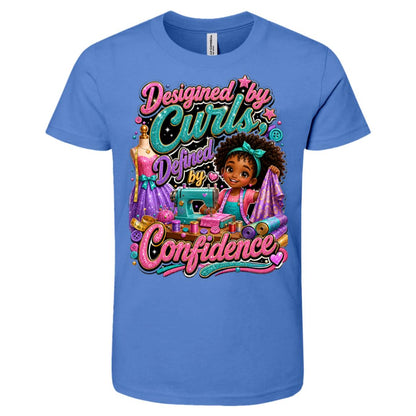 Fashion Designer career tee for girls Ages 6-9 with natural hair pride by Riley's Way