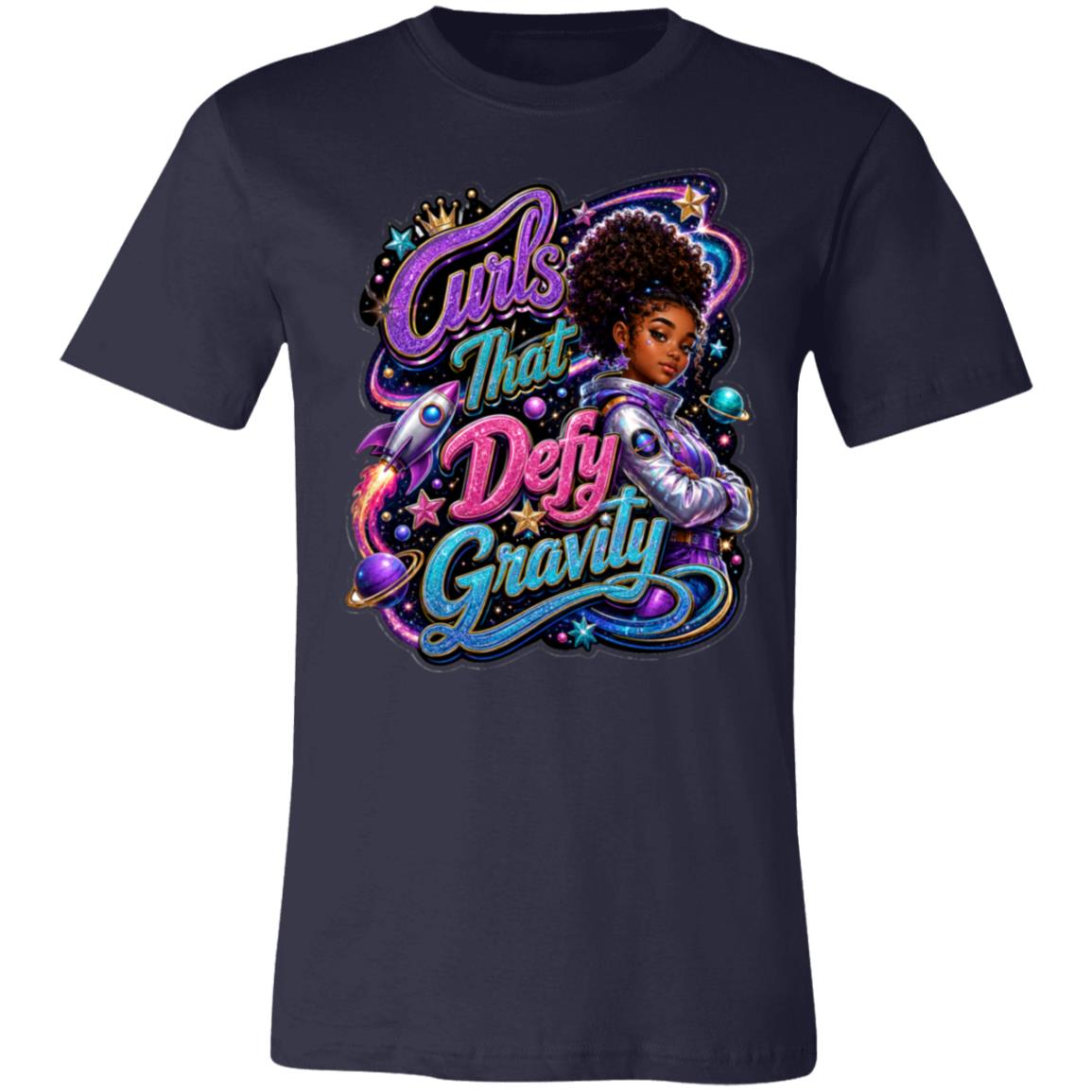 Astronaut career tee for girls Ages 13-16 with natural hair pride by Riley's Way