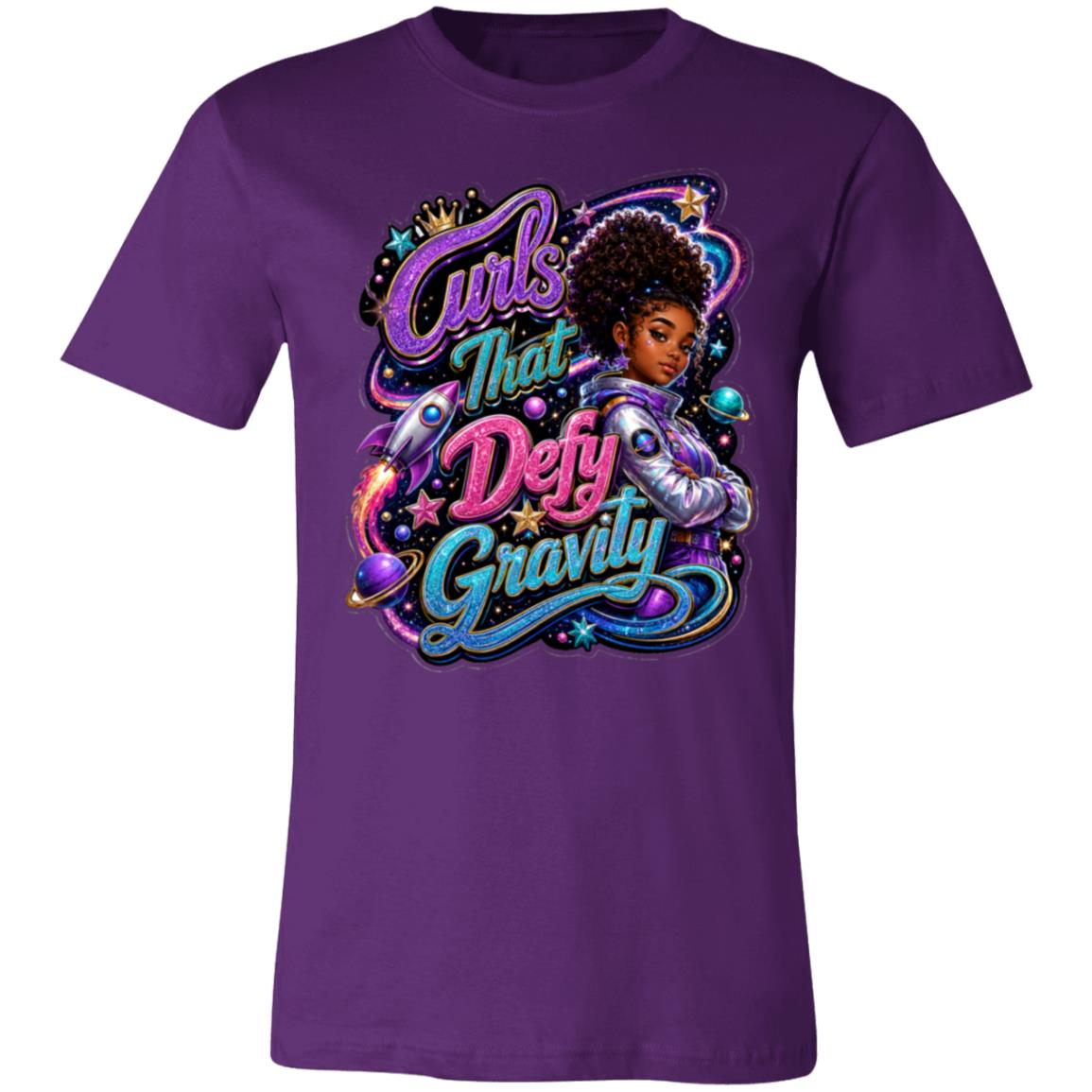 Astronaut career tee for girls Ages 13-16 with natural hair pride by Riley's Way