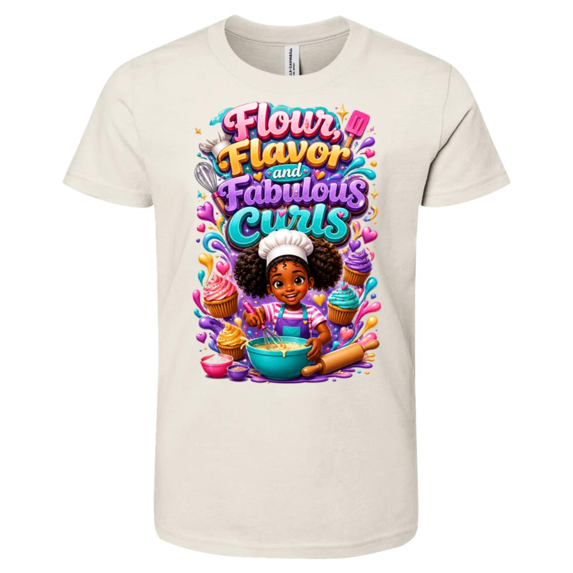 Chef career tee for girls Ages 6-9 with natural hair pride by Riley's Way