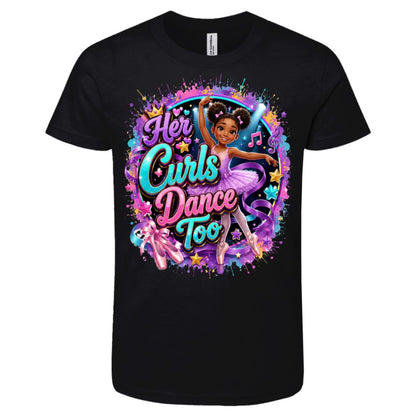 Dancer career tee for girls Ages 6-9 with natural hair pride by Riley's Way