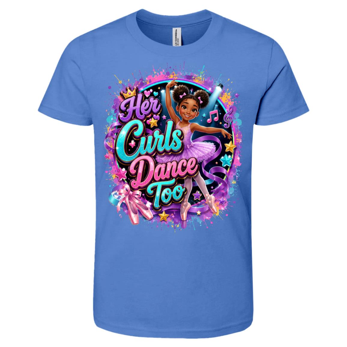 Dancer career tee for girls Ages 6-9 with natural hair pride by Riley's Way