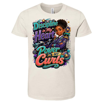 Army career tee for girls Ages 10-12 with natural hair pride by Riley's Way