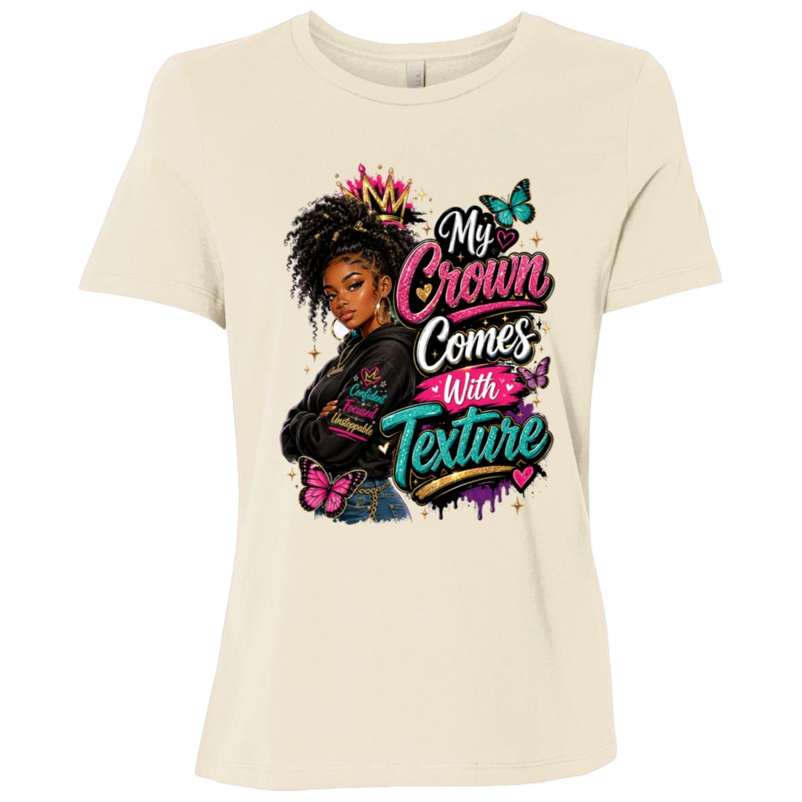 My Crown Comes With Texture Riley's Way natural hair tee artwork