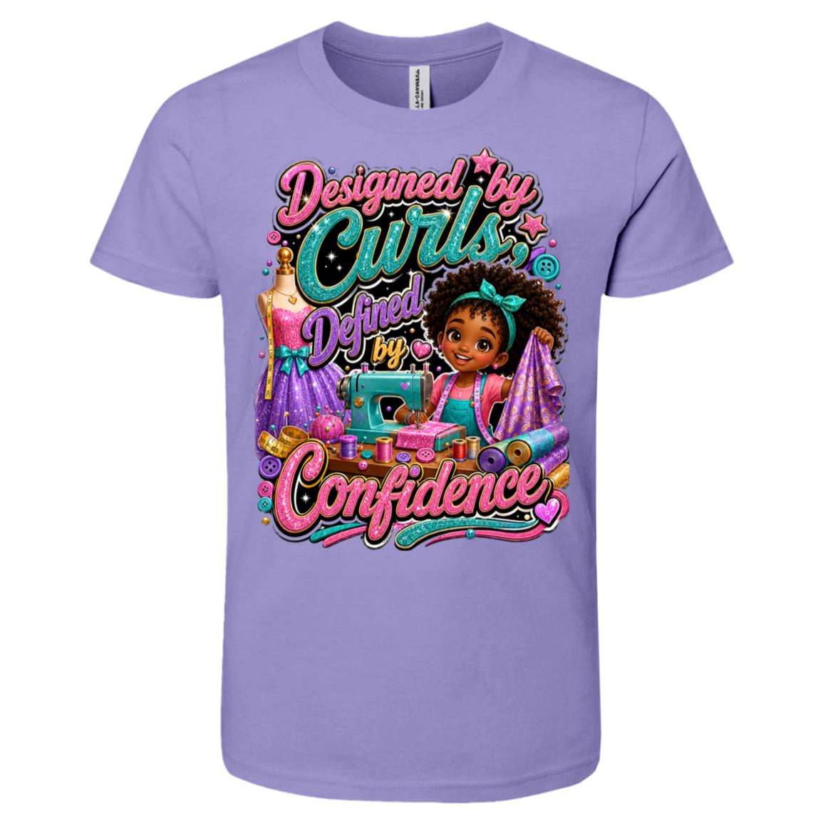 Fashion Designer career tee for girls Ages 6-9 with natural hair pride by Riley's Way