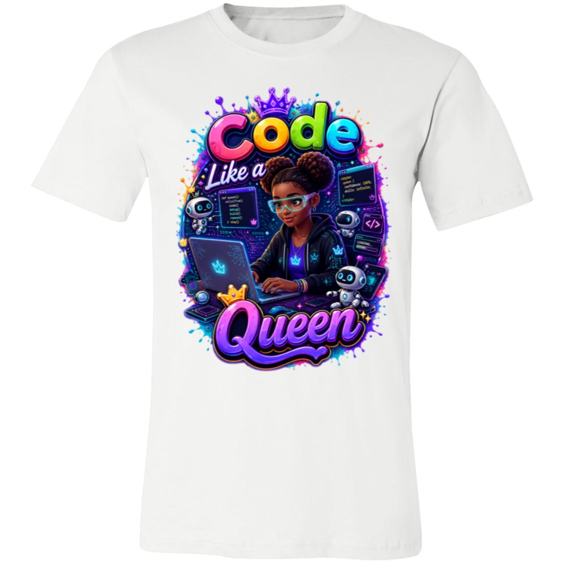 Coder career tee for girls Ages 13-16 with natural hair pride by Riley's Way