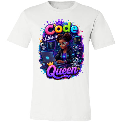 Coder career tee for girls Ages 13-16 with natural hair pride by Riley's Way