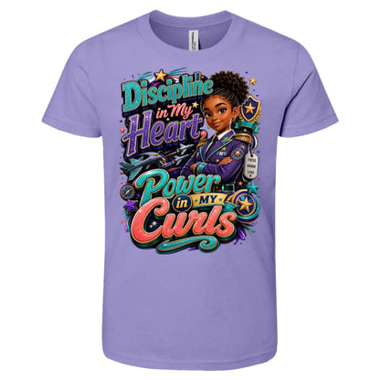 Army career tee for girls Ages 10-12 with natural hair pride by Riley's Way