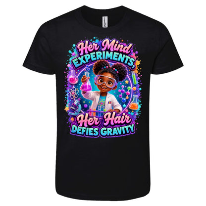 Chemist career tee for girls Ages 6-9 with natural hair pride by Riley's Way