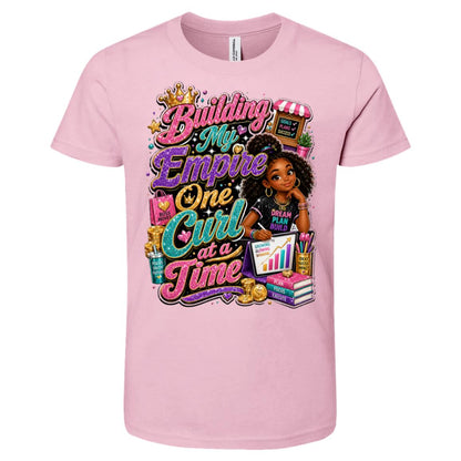 Entrepreneur career tee for girls Ages 10-12 with natural hair pride by Riley's Way