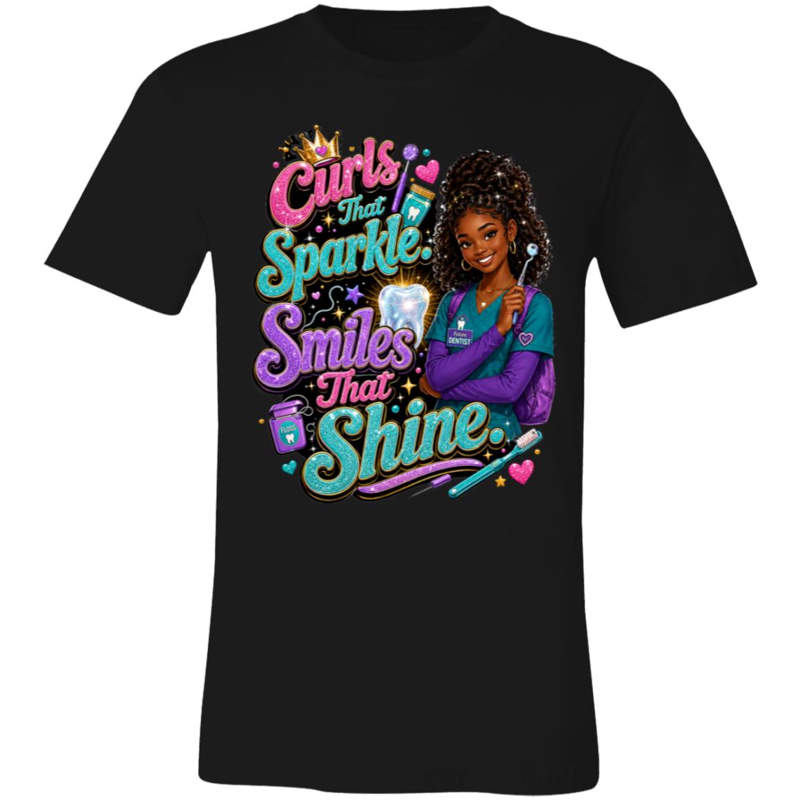 Dentist career tee for girls Ages 13-16 with natural hair pride by Riley's Way