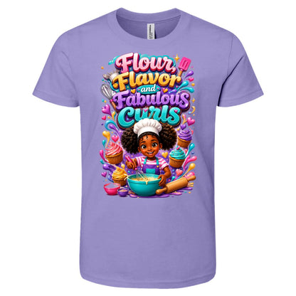 Chef career tee for girls Ages 6-9 with natural hair pride by Riley's Way
