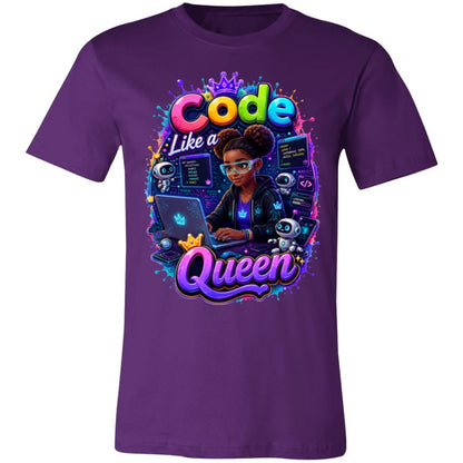 Coder career tee for girls Ages 13-16 with natural hair pride by Riley's Way