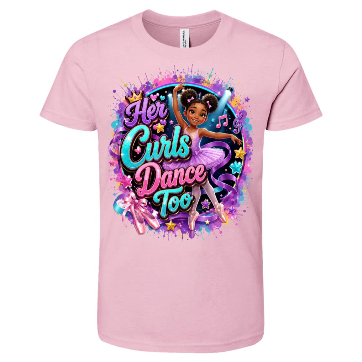 Dancer career tee for girls Ages 6-9 with natural hair pride by Riley's Way
