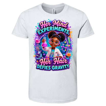 Chemist career tee for girls Ages 6-9 with natural hair pride by Riley's Way