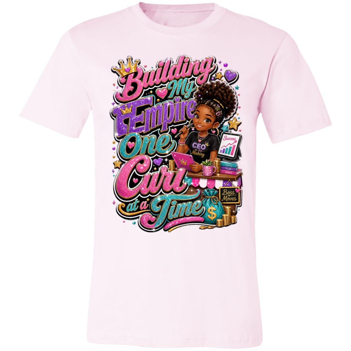 Entrepreneur career tee for girls Ages 13-16 with natural hair pride by Riley's Way