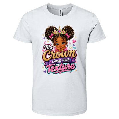 My Crown Comes With Texture Riley's Way natural hair tee artwork