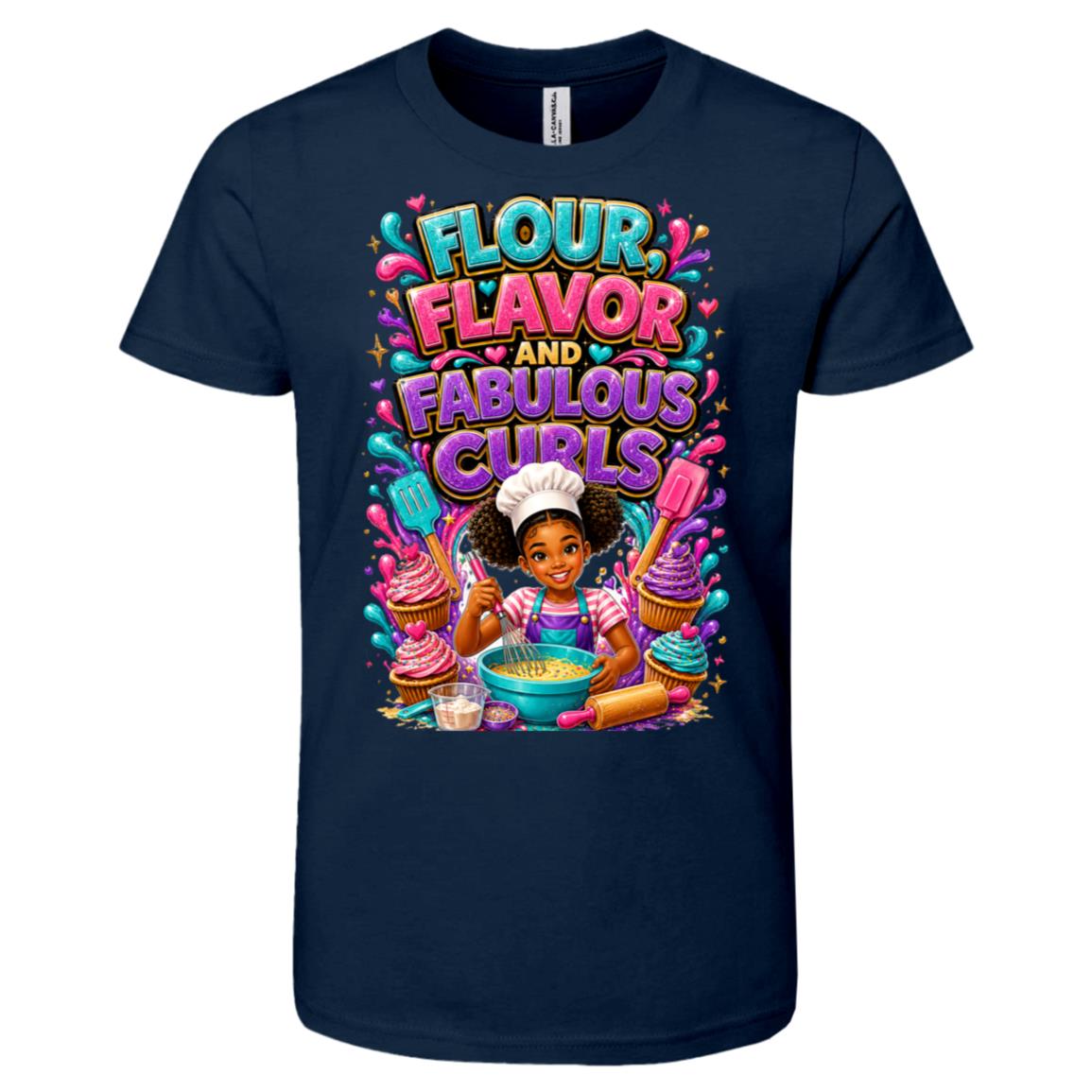 Chef career tee for girls Ages 10-12 with natural hair pride by Riley's Way