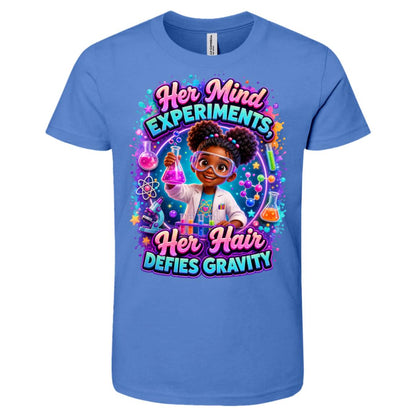 Chemist career tee for girls Ages 6-9 with natural hair pride by Riley's Way