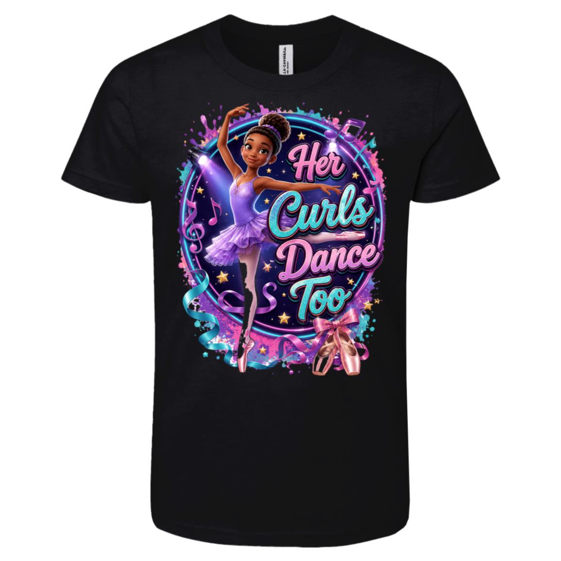 Dancer career tee for girls Ages 10-12 with natural hair pride by Riley's Way