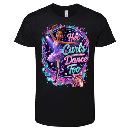Dancer career tee for girls Ages 10-12 with natural hair pride by Riley's Way