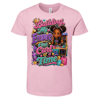 Entrepreneur career tee for girls Ages 6-9 with natural hair pride by Riley's Way