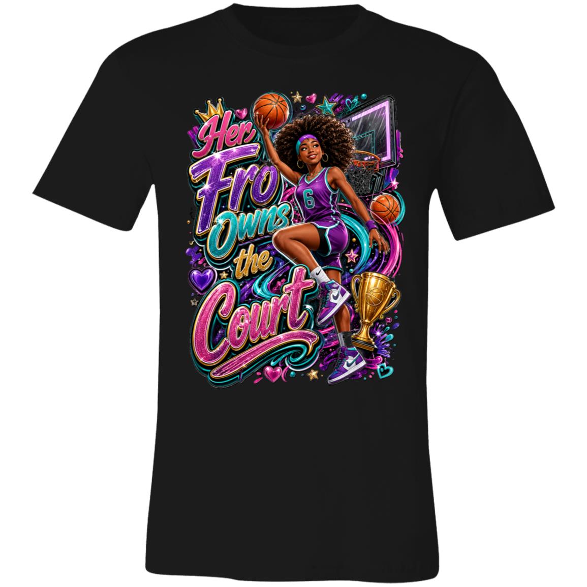 Basketball career tee for girls Ages 13-16 with natural hair pride by Riley's Way
