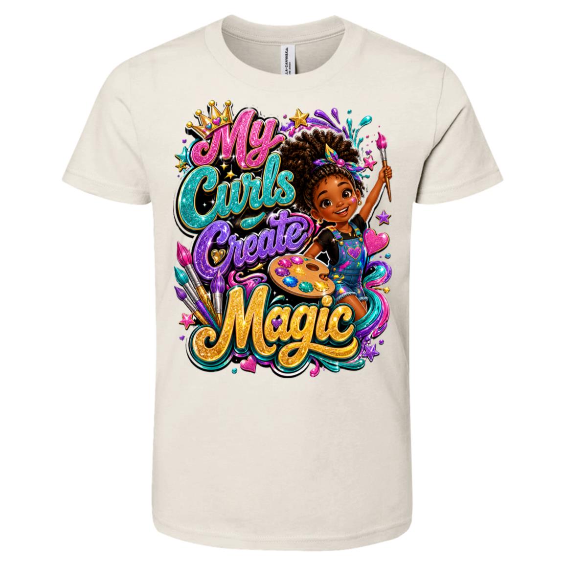 Artist career tee for girls Ages 6-9 with natural hair pride by Riley's Way