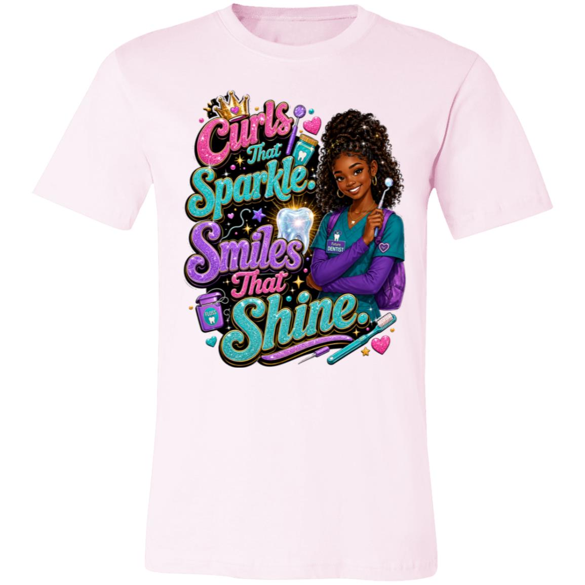 Dentist career tee for girls Ages 13-16 with natural hair pride by Riley's Way