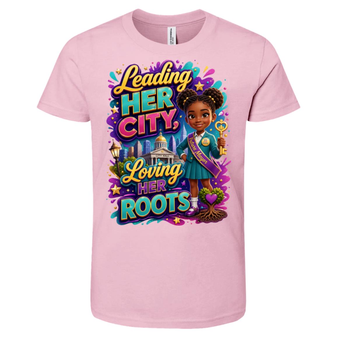 Mayor career tee for girls Ages 6-9 with natural hair pride by Riley's Way