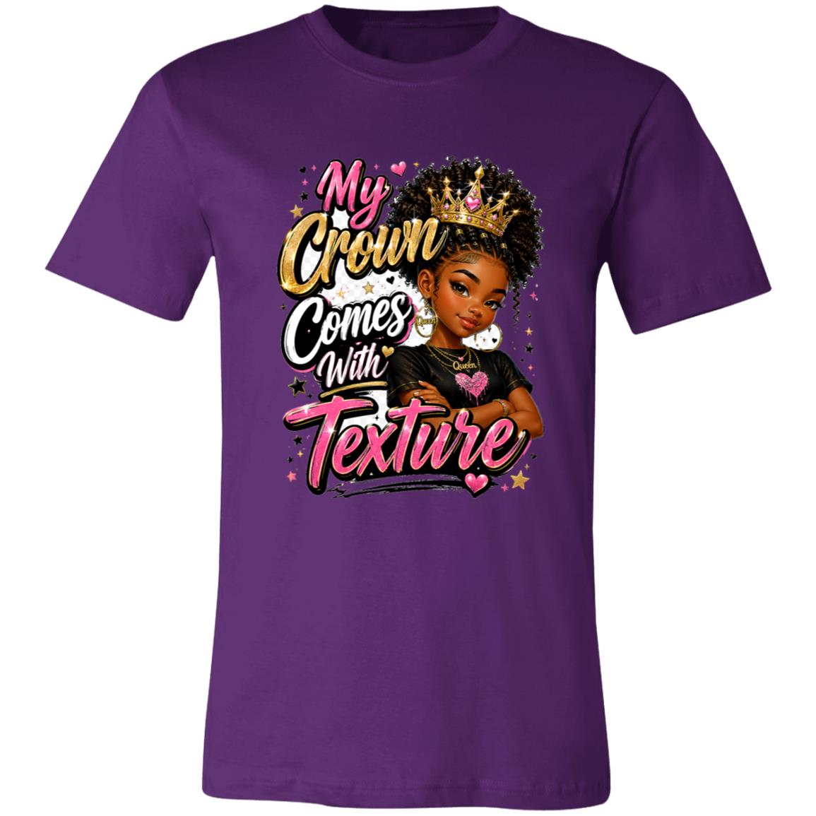 My Crown Comes With Texture Riley's Way natural hair tee artwork