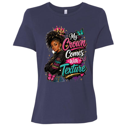 My Crown Comes With Texture Riley's Way natural hair tee artwork