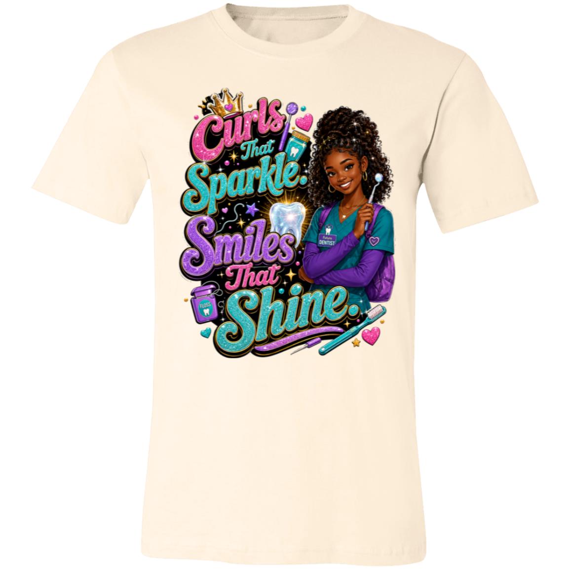 Dentist career tee for girls Ages 13-16 with natural hair pride by Riley's Way