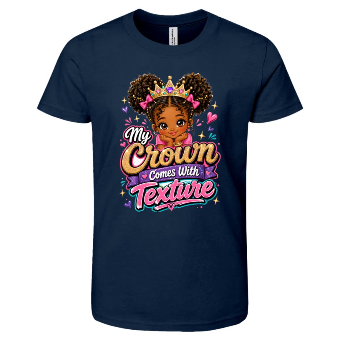 My Crown Comes With Texture Riley's Way natural hair tee artwork