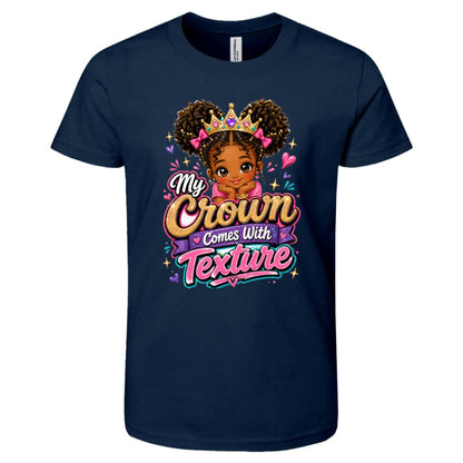 My Crown Comes With Texture Riley's Way natural hair tee artwork
