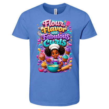 Chef career tee for girls Ages 6-9 with natural hair pride by Riley's Way