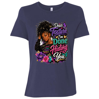 Dear Texture, I'm Done Hiding You Riley's Way natural hair tee artwork