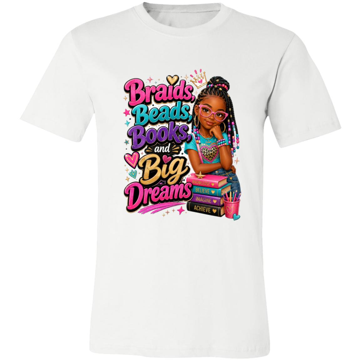 Braids, Beads, Books, and Big Dreams Riley's Way natural hair tee artwork