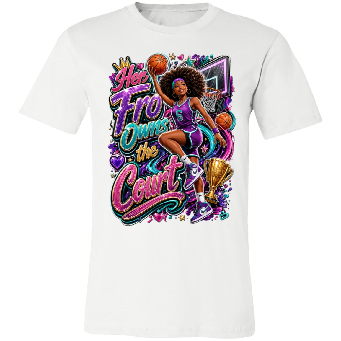 Basketball career tee for girls Ages 13-16 with natural hair pride by Riley's Way
