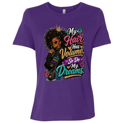 My Hair Has Volume. So Do My Dreams. Riley's Way natural hair tee artwork