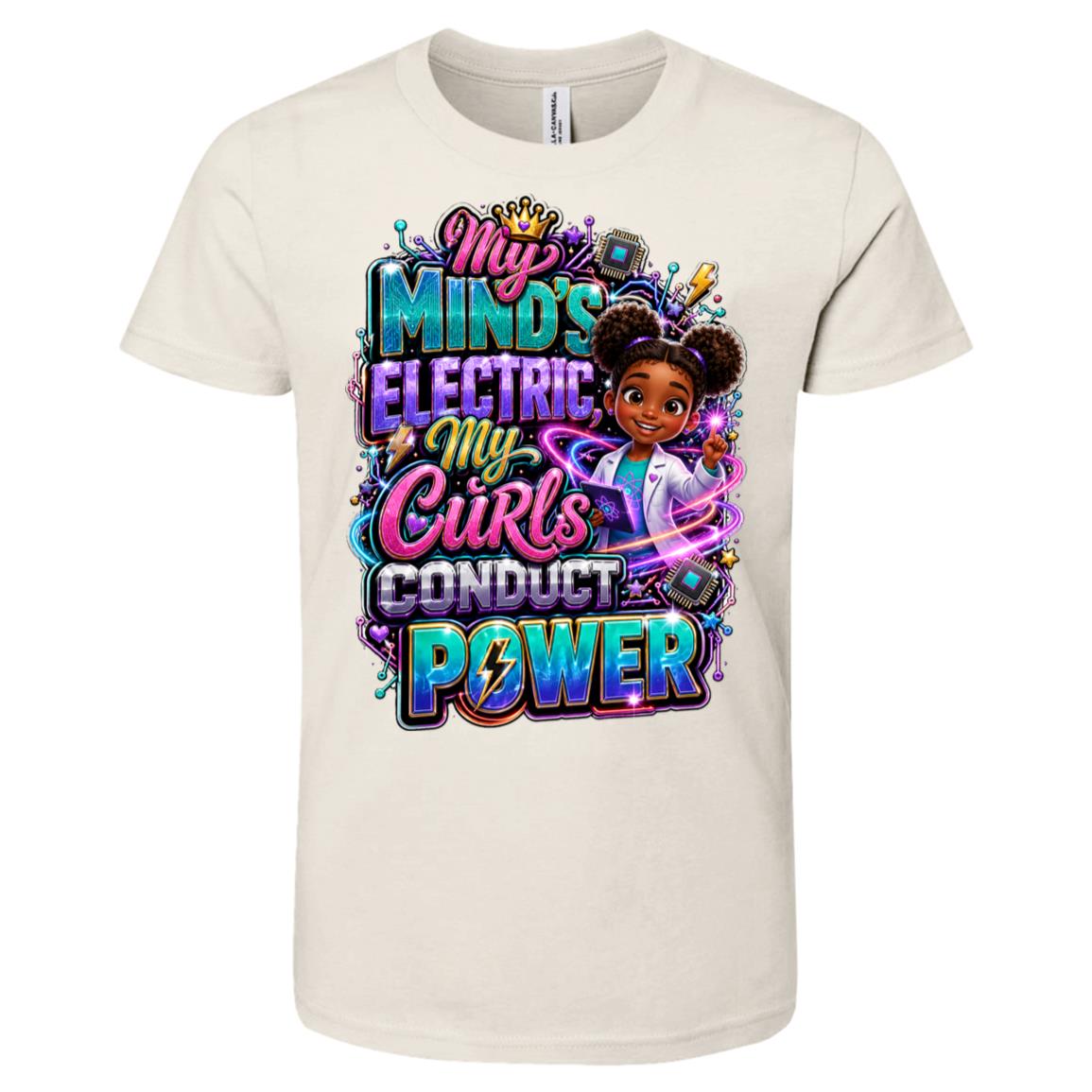 Engineer career tee for girls Ages 6-9 with natural hair pride by Riley's Way