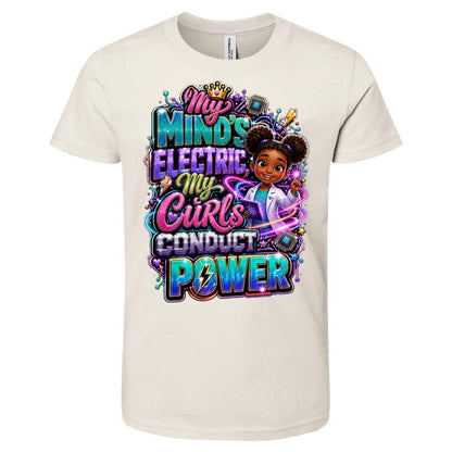 Engineer career tee for girls Ages 6-9 with natural hair pride by Riley's Way
