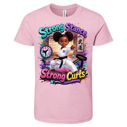 Karate career tee for girls Ages 6-9 with natural hair pride by Riley's Way