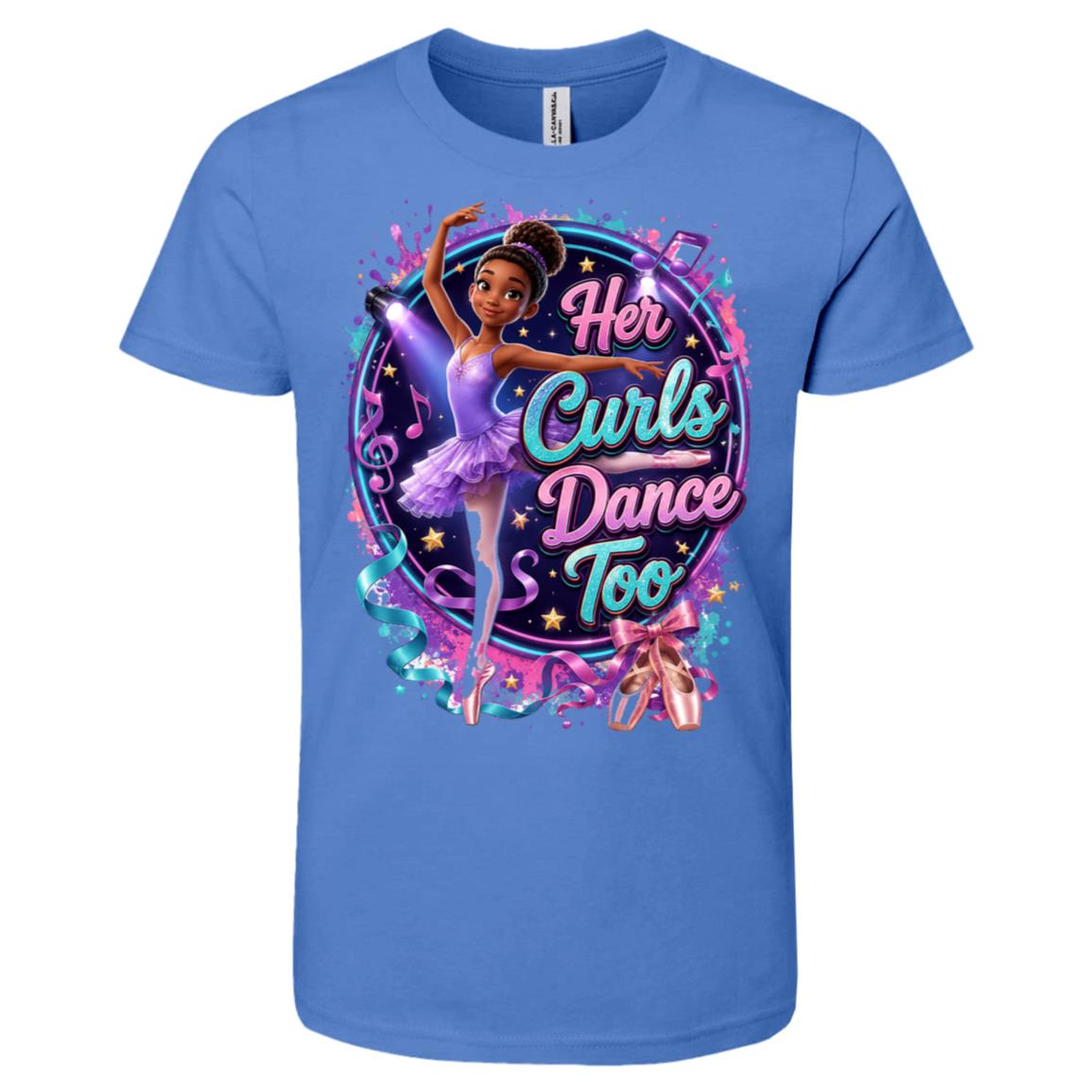 Dancer career tee for girls Ages 10-12 with natural hair pride by Riley's Way